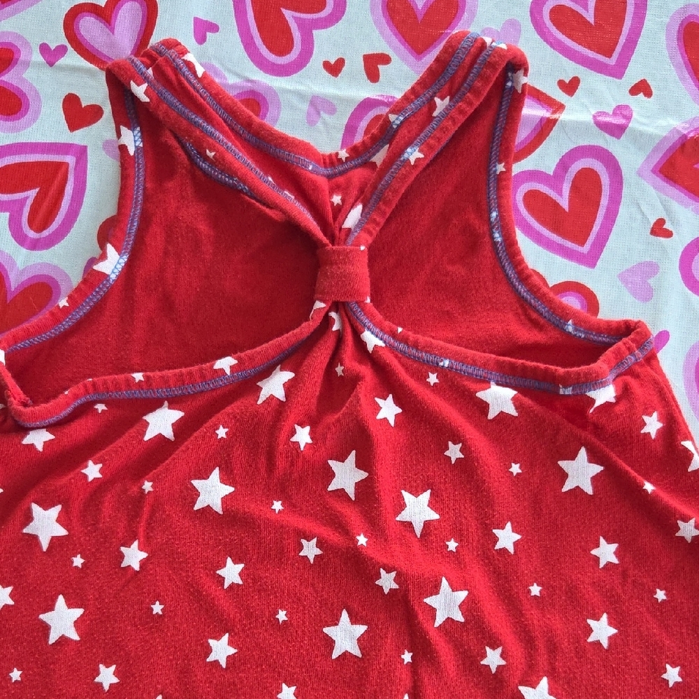 Cat & Jack Red Star Dress Fourth Of July America Toddler Dress - Picture 3 of 4